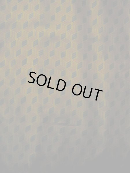 画像4: J1202Y  襦袢 女性用着物  シルク(正絹)   ブラウン(茶色), 幾何学模様 【中古】 【USED】 【リサイクル】 ★☆☆☆☆ (4)