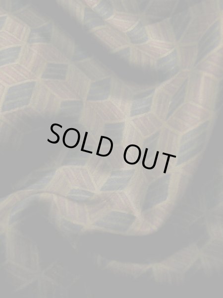 画像10: J1202Y  襦袢 女性用着物  シルク(正絹)   ブラウン(茶色), 幾何学模様 【中古】 【USED】 【リサイクル】 ★☆☆☆☆ (10)