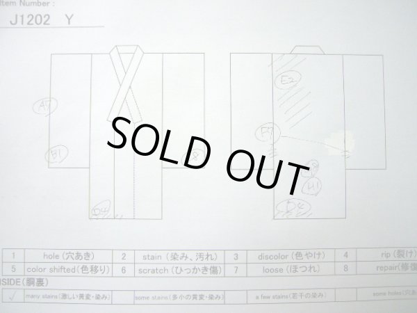 画像11: J1202Y  襦袢 女性用着物  シルク(正絹)   ブラウン(茶色), 幾何学模様 【中古】 【USED】 【リサイクル】 ★☆☆☆☆ (11)