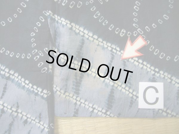 画像14: J1209B  襦袢 女性用着物  シルク(正絹)   藍, 線 【中古】 【USED】 【リサイクル】 ★☆☆☆☆ (14)