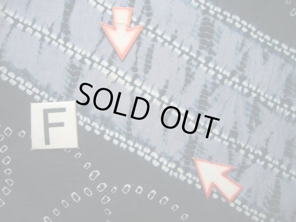 画像17: J1209B  襦袢 女性用着物  シルク(正絹)   藍, 線 【中古】 【USED】 【リサイクル】 ★☆☆☆☆ (17)