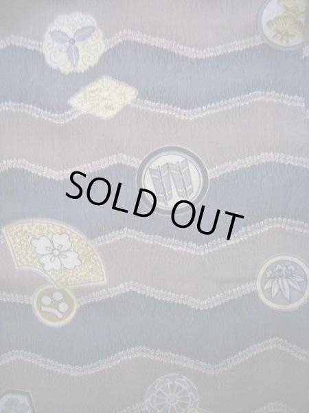 画像3: J1209L  襦袢 女性用着物  モスリン スモーキーな  えんじ, 松/松葉 【中古】 【USED】 【リサイクル】 ★☆☆☆☆ (3)