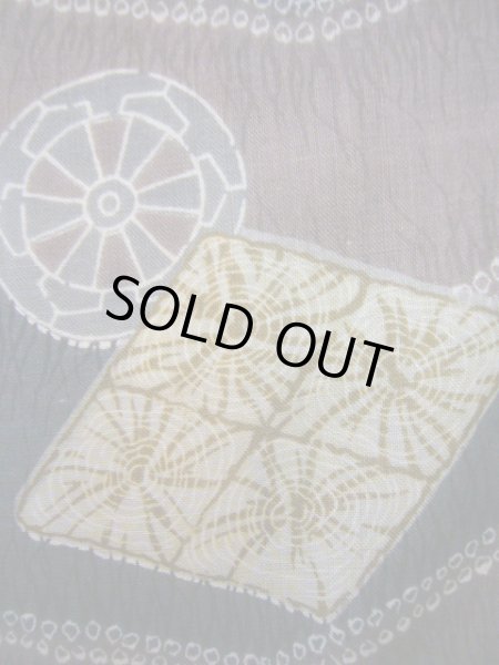 画像7: J1209L  襦袢 女性用着物  モスリン スモーキーな  えんじ, 松/松葉 【中古】 【USED】 【リサイクル】 ★☆☆☆☆ (7)