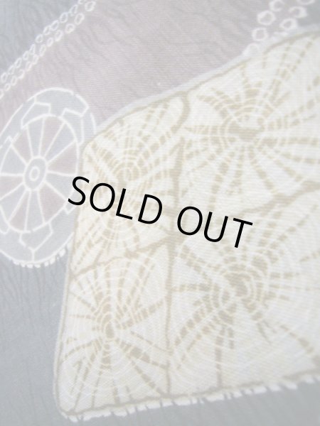 画像12: J1209L  襦袢 女性用着物  モスリン スモーキーな  えんじ, 松/松葉 【中古】 【USED】 【リサイクル】 ★☆☆☆☆ (12)