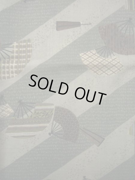 画像4: J1209M  襦袢 女性用着物  モスリン スモーキーな 淡い グリーン（緑）, 縞 【中古】 【USED】 【リサイクル】 ★★☆☆☆ (4)