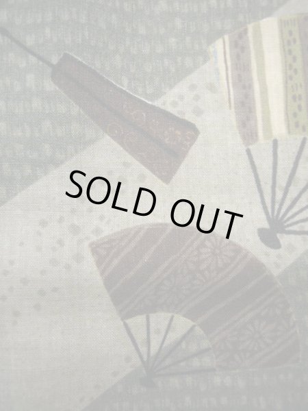 画像6: J1209M  襦袢 女性用着物  モスリン スモーキーな 淡い グリーン（緑）, 縞 【中古】 【USED】 【リサイクル】 ★★☆☆☆ (6)