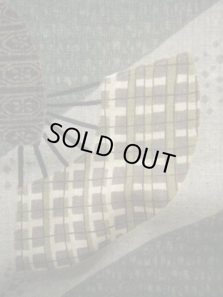 画像8: J1209M  襦袢 女性用着物  モスリン スモーキーな 淡い グリーン（緑）, 縞 【中古】 【USED】 【リサイクル】 ★★☆☆☆ (8)