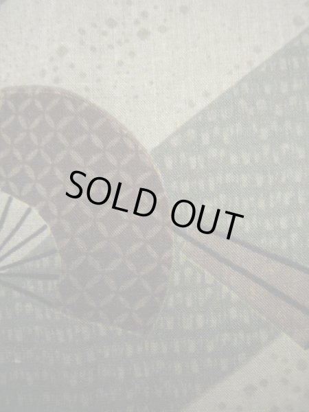 画像10: J1209M  襦袢 女性用着物  モスリン スモーキーな 淡い グリーン（緑）, 縞 【中古】 【USED】 【リサイクル】 ★★☆☆☆ (10)