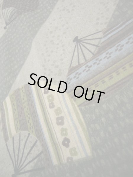 画像11: J1209M  襦袢 女性用着物  モスリン スモーキーな 淡い グリーン（緑）, 縞 【中古】 【USED】 【リサイクル】 ★★☆☆☆ (11)