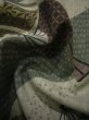 画像18: J1209M  襦袢 女性用着物  モスリン スモーキーな 淡い グリーン（緑）, 縞 【中古】 【USED】 【リサイクル】 ★★☆☆☆ (18)