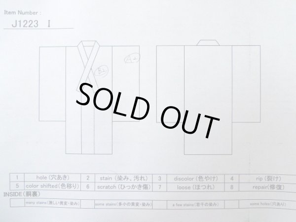 画像20: J1223I  振袖 女性用着物  シルク(正絹) 薄い  藤, 花 【中古】 【USED】 【リサイクル】 ★★★★☆ (20)