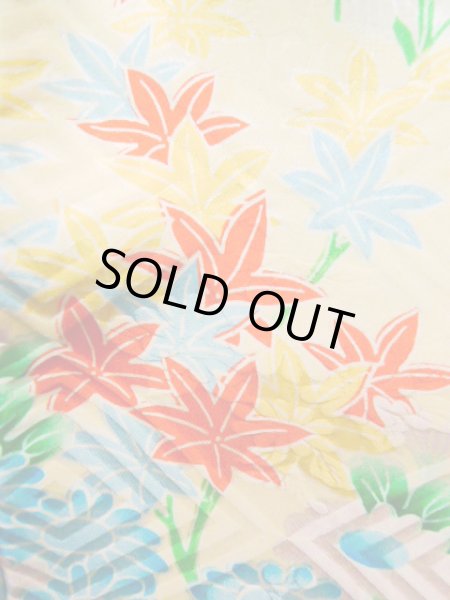 画像9: J1223M  振袖 女性用着物 水仙 シルク(正絹) 淡い 薄い イエロー(黄色), 花 【中古】 【USED】 【リサイクル】 ★★★☆☆ (9)