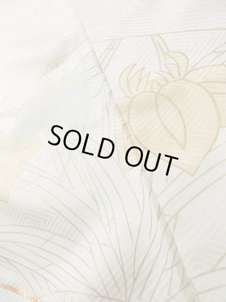 画像12: J1225G  振袖 女性用着物  シルク(正絹) 淡い 薄い ピンク, 菊 【中古】 【USED】 【リサイクル】 ★★★★☆ (12)