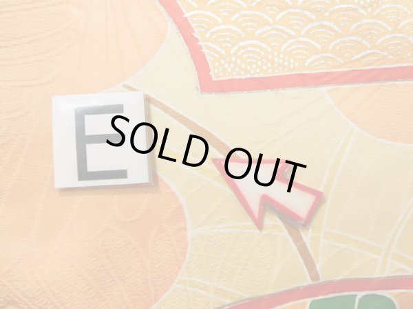 画像22: J1225H  振袖 女性用着物  シルク（正絹） 淡い  イエロー（黄色）, 菊 【中古】 【USED】 【リサイクル】 ★★★☆☆ (22)