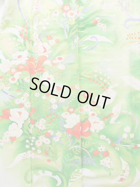 画像5: J1225I  振袖 女性用着物  シルク(正絹)   白, 花 【中古】 【USED】 【リサイクル】 ★★★☆☆ (5)