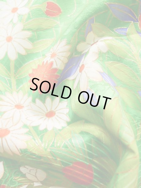 画像15: J1225I  振袖 女性用着物  シルク(正絹)   白, 花 【中古】 【USED】 【リサイクル】 ★★★☆☆ (15)