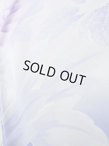 画像12: J1225J  振袖 女性用着物  シルク(正絹) 淡い 薄い 水色, ぼたん 【中古】 【USED】 【リサイクル】 ★★★☆☆ (12)