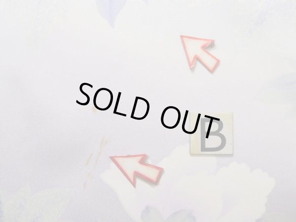 画像17: J1225J  振袖 女性用着物  シルク(正絹) 淡い 薄い 水色, ぼたん 【中古】 【USED】 【リサイクル】 ★★★☆☆ (17)