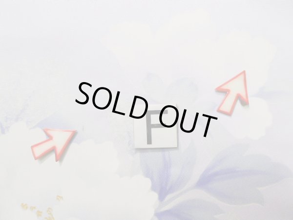 画像21: J1225J  振袖 女性用着物  シルク(正絹) 淡い 薄い 水色, ぼたん 【中古】 【USED】 【リサイクル】 ★★★☆☆ (21)