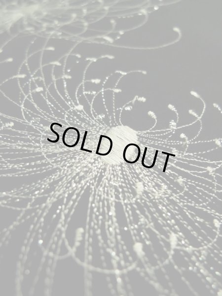 画像8: K0203N  羽織 女性用着物  化繊   黒, 菊 【中古】 【USED】 【リサイクル】 ★★★☆☆ (8)