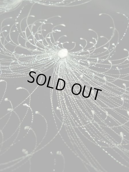 画像9: K0203N  羽織 女性用着物  化繊   黒, 菊 【中古】 【USED】 【リサイクル】 ★★★☆☆ (9)