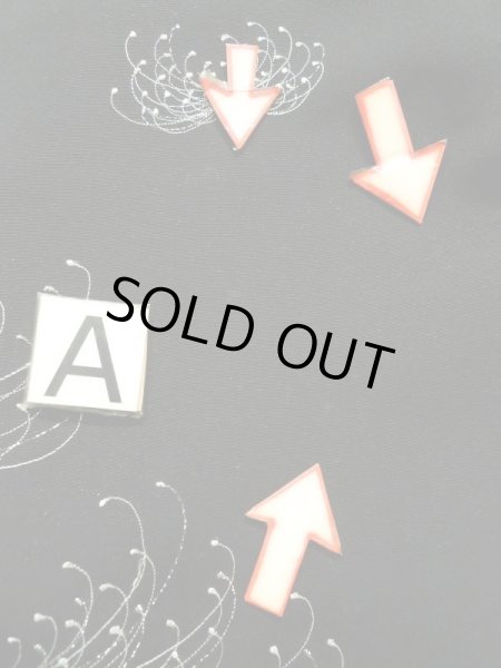 画像15: K0203N  羽織 女性用着物  化繊   黒, 菊 【中古】 【USED】 【リサイクル】 ★★★☆☆ (15)