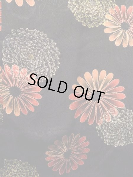 画像5: K0217N Mint  羽織 女性用着物  シルク(正絹) ダークな  ブラウン(茶色), 菊 【中古】 【USED】 【リサイクル】 ★★★★☆ (5)