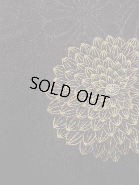 画像7: K0217N Mint  羽織 女性用着物  シルク(正絹) ダークな  ブラウン(茶色), 菊 【中古】 【USED】 【リサイクル】 ★★★★☆ (7)