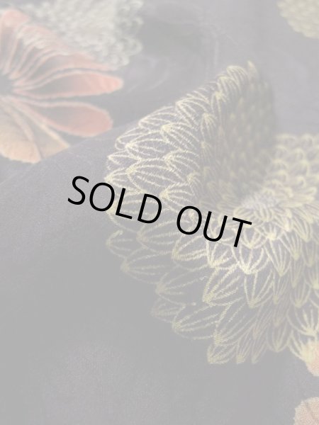 画像12: K0217N Mint  羽織 女性用着物  シルク(正絹) ダークな  ブラウン(茶色), 菊 【中古】 【USED】 【リサイクル】 ★★★★☆ (12)