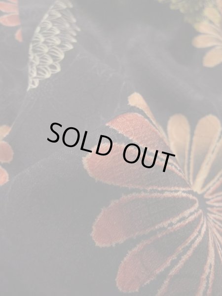 画像13: K0217N Mint  羽織 女性用着物  シルク(正絹) ダークな  ブラウン(茶色), 菊 【中古】 【USED】 【リサイクル】 ★★★★☆ (13)