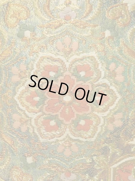 画像6: K0224Q 袋帯  女性用着物 シルク(正絹)   ゴールド(金) 花  , 花丸【中古】 【USED】 【リサイクル】 ★★★★☆ (6)