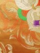 画像6: K0224T 袋帯  女性用着物 シルク（正絹）   オレンジ 花   【中古】 【USED】 【リサイクル】 ★★★☆☆ (6)