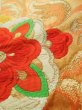 画像7: K0224T 袋帯  女性用着物 シルク（正絹）   オレンジ 花   【中古】 【USED】 【リサイクル】 ★★★☆☆ (7)
