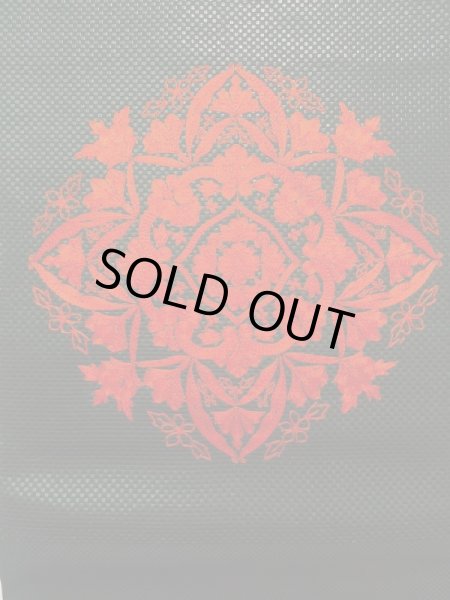 画像3: K0310F 名古屋帯 女性用着物 シルク（正絹）   黒 花 【中古】 【USED】 【リサイクル】 ★★★★☆ (3)