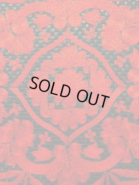 画像5: K0310F 名古屋帯 女性用着物 シルク（正絹）   黒 花 【中古】 【USED】 【リサイクル】 ★★★★☆ (5)