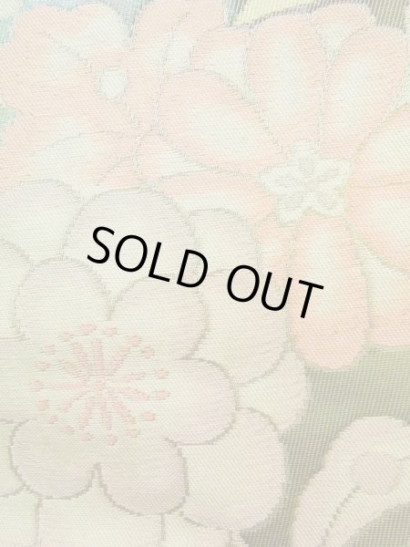 画像7: K0310J 名古屋帯 女性用着物 シルク(正絹) 薄い  グレー(灰色) 梅 【中古】 【USED】 【リサイクル】 ★★★★☆ (7)