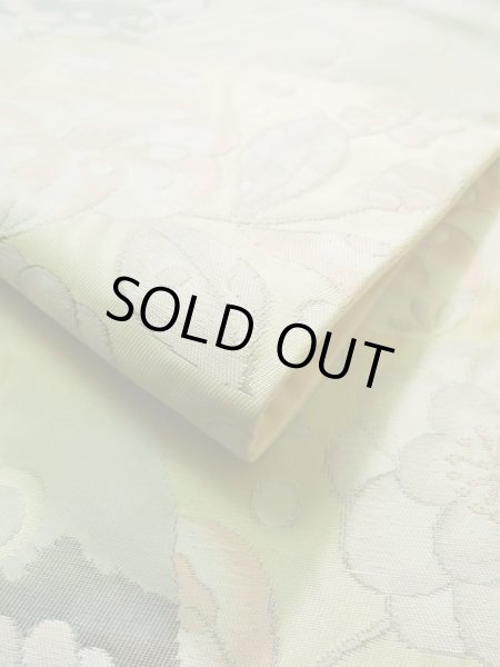 画像11: K0310J 名古屋帯 女性用着物 シルク(正絹) 薄い  グレー(灰色) 梅 【中古】 【USED】 【リサイクル】 ★★★★☆ (11)