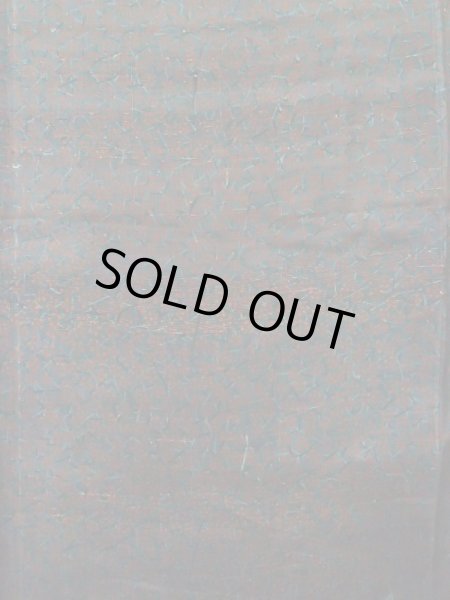 画像4: K0311M  紬 女性用着物  シルク（正絹） 深い  青, 抽象的模様 【中古】 【USED】 【リサイクル】 ★☆☆☆☆ (4)