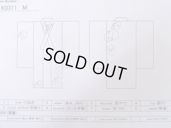 画像11: K0311M  紬 女性用着物  シルク（正絹） 深い  青, 抽象的模様 【中古】 【USED】 【リサイクル】 ★☆☆☆☆ (11)