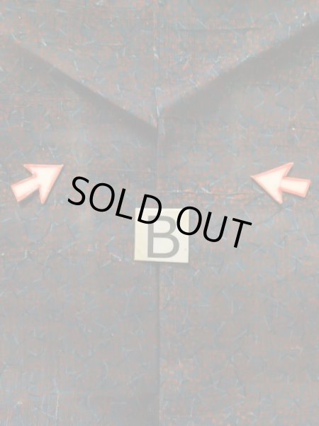 画像13: K0311M  紬 女性用着物  シルク（正絹） 深い  青, 抽象的模様 【中古】 【USED】 【リサイクル】 ★☆☆☆☆ (13)