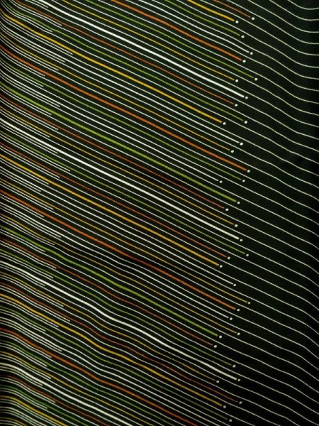 画像4: K0311P Mint  小紋 女性用着物  化繊   黒, 亀甲 【中古】 【USED】 【リサイクル】 ★★★★☆ (4)