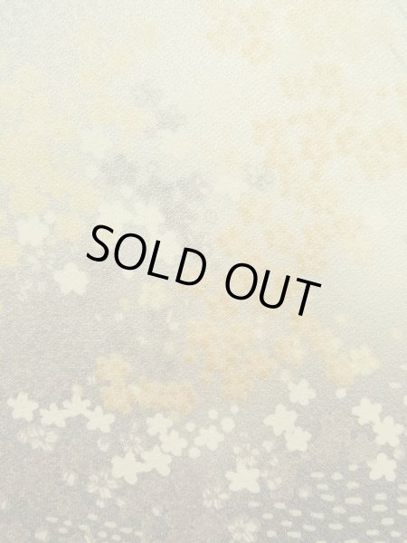 画像8: K0311X Mint  小紋 女性用着物  シルク（正絹） 青みのある  グレー（灰色）, 花 【中古】 【USED】 【リサイクル】 ★★★★★ (8)