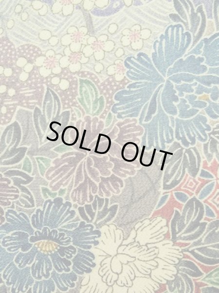 画像6: K0311Z Mint  小紋 女性用着物  シルク（正絹）   白, ぼたん 【中古】 【USED】 【リサイクル】 ★★★★★ (6)