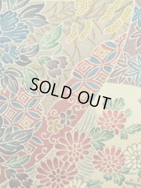 画像7: K0311Z Mint  小紋 女性用着物  シルク（正絹）   白, ぼたん 【中古】 【USED】 【リサイクル】 ★★★★★ (7)