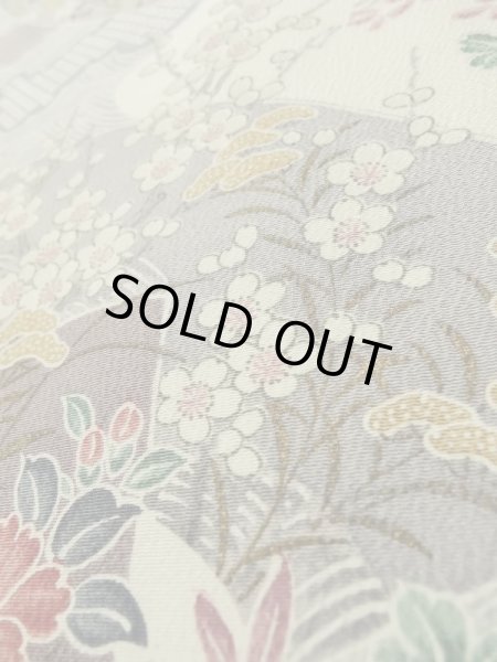 画像10: K0311Z Mint  小紋 女性用着物  シルク（正絹）   白, ぼたん 【中古】 【USED】 【リサイクル】 ★★★★★ (10)