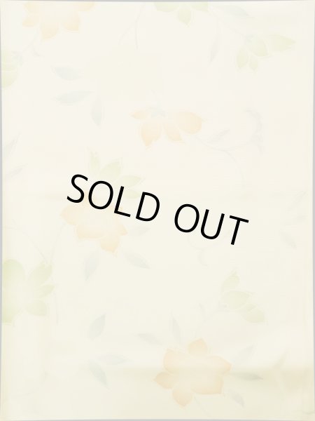 画像4: K0317A Mint  小紋 女性用着物  シルク(正絹)   オフ ホワイト, 花 【中古】 【USED】 【リサイクル】 ★★★★☆ (4)