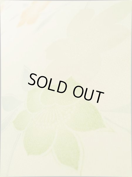 画像8: K0317A Mint  小紋 女性用着物  シルク(正絹)   オフ ホワイト, 花 【中古】 【USED】 【リサイクル】 ★★★★☆ (8)