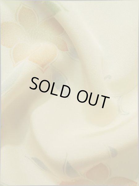 画像12: K0317A Mint  小紋 女性用着物  シルク(正絹)   オフ ホワイト, 花 【中古】 【USED】 【リサイクル】 ★★★★☆ (12)