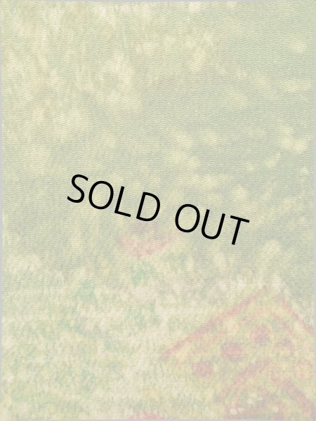 画像7: K0317E Mint  小紋 女性用着物  シルク(正絹) 淡い 茶色がかった 黄緑色, 鳥 【中古】 【USED】 【リサイクル】 ★★★★☆ (7)