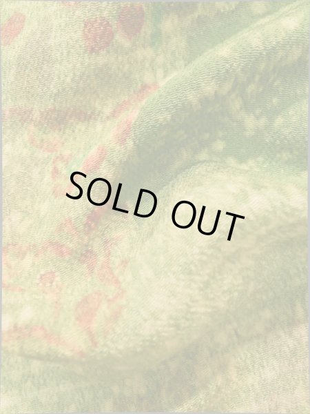 画像11: K0317E Mint  小紋 女性用着物  シルク(正絹) 淡い 茶色がかった 黄緑色, 鳥 【中古】 【USED】 【リサイクル】 ★★★★☆ (11)